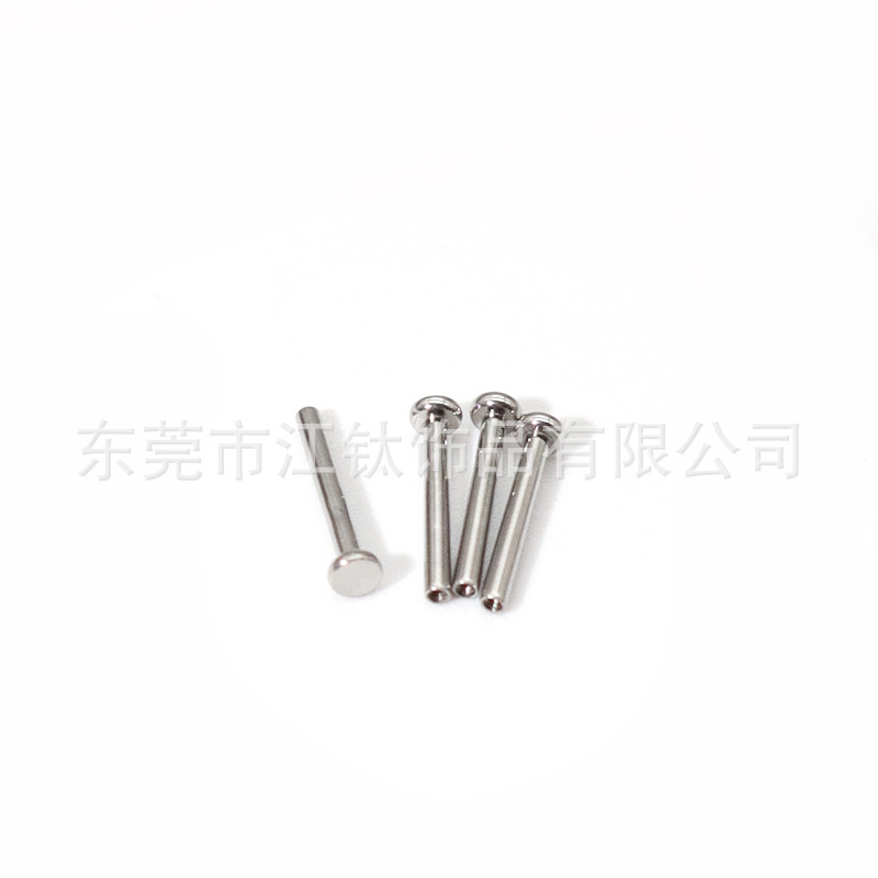 F136 Titanium Lip Nail 2.5mm Small Base G23 Titanium Alloy Body Piercing Jewelry Flat Rod Accessories - Image 2