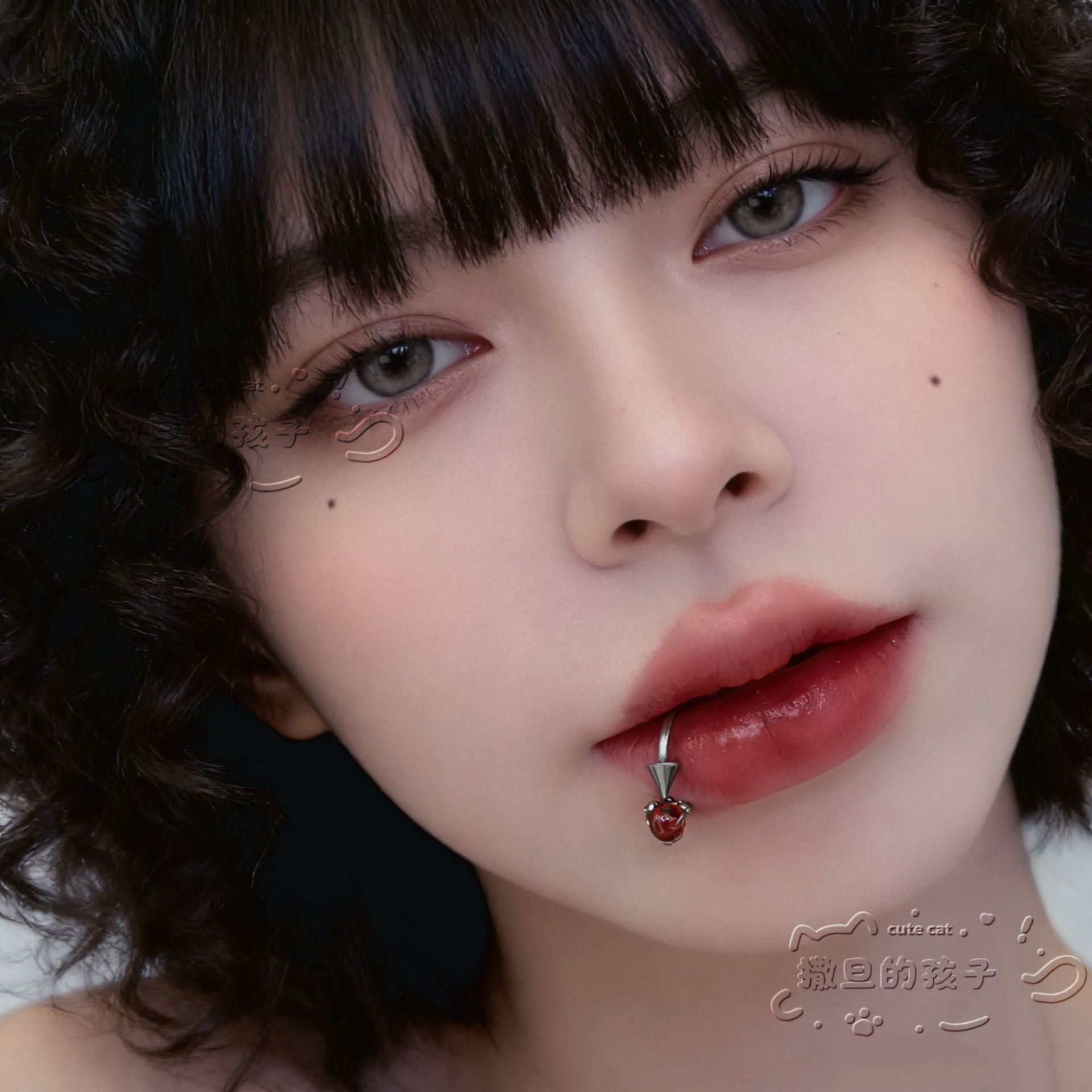 Satan's Child Star Lip Ring - Sparkling Diamond Star Lip Stud with Titanium Alloy - Lip Hoops for Men Women - Image 4