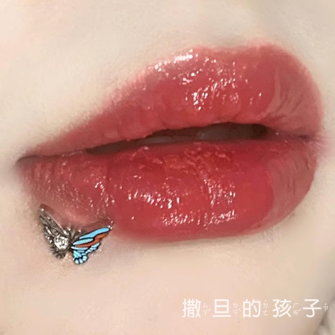 Cold Smoke Butterfly 1.2mm Thick Internal Thread Lip Ring Labret Stud 316L Surgical Steel Lip Piercing Jewelry Wholesale - Image 3