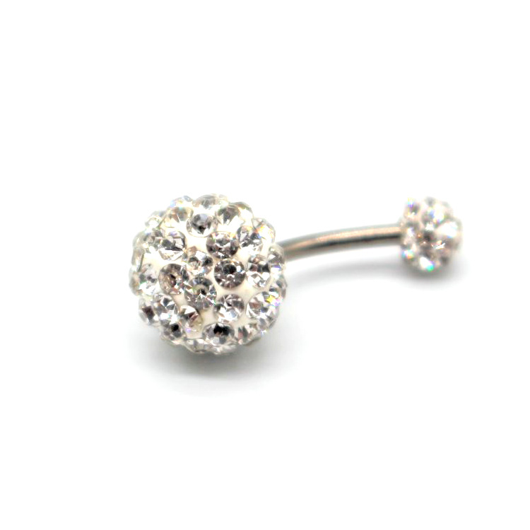 G23 Titanium Alloy Curved Barbell Double-Ended Soft Clay Earring Mud Drill Navel Ring Body Piercing Jewelry Handmade - Image 5