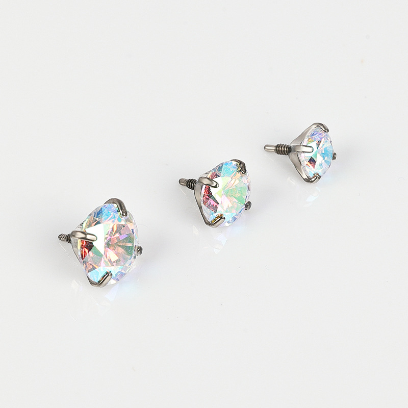 F136 Titanium Alloy Ear Stud Long Teeth 5A Claw Zirconium G23 Titanium Ear Bone Nail Accessories External Teeth Lip Nail Human Puncture Jewelry - Image 5