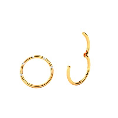 G23 Titanium Alloy CZ Nose Ring Stud 5 Earrings Piercing Ear Bone Stud Closure - Image 4