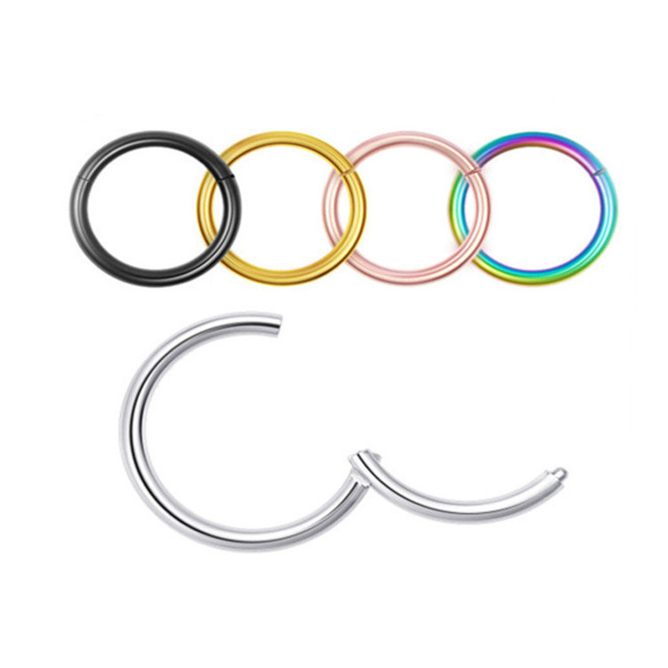G23 Titanium Seamless Closed Ring Nose Ring Pinless Earrings Cartilage Ring F136 Titanium Alloy Piercing Jewelry - Image 2