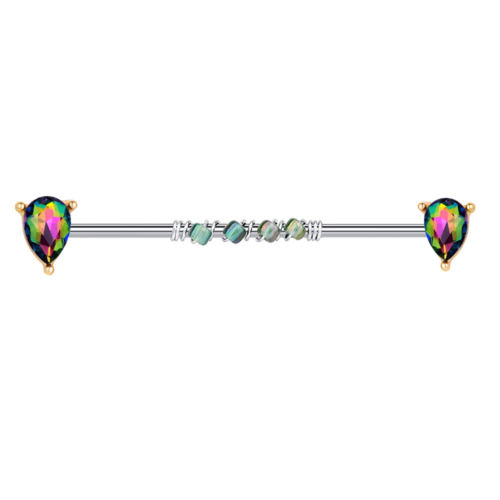 Blue Pine Bracelet Style 316L Surgical Steel Industrial Barbell Earring for Body Piercing - 2021 Summer Trend - Image 4
