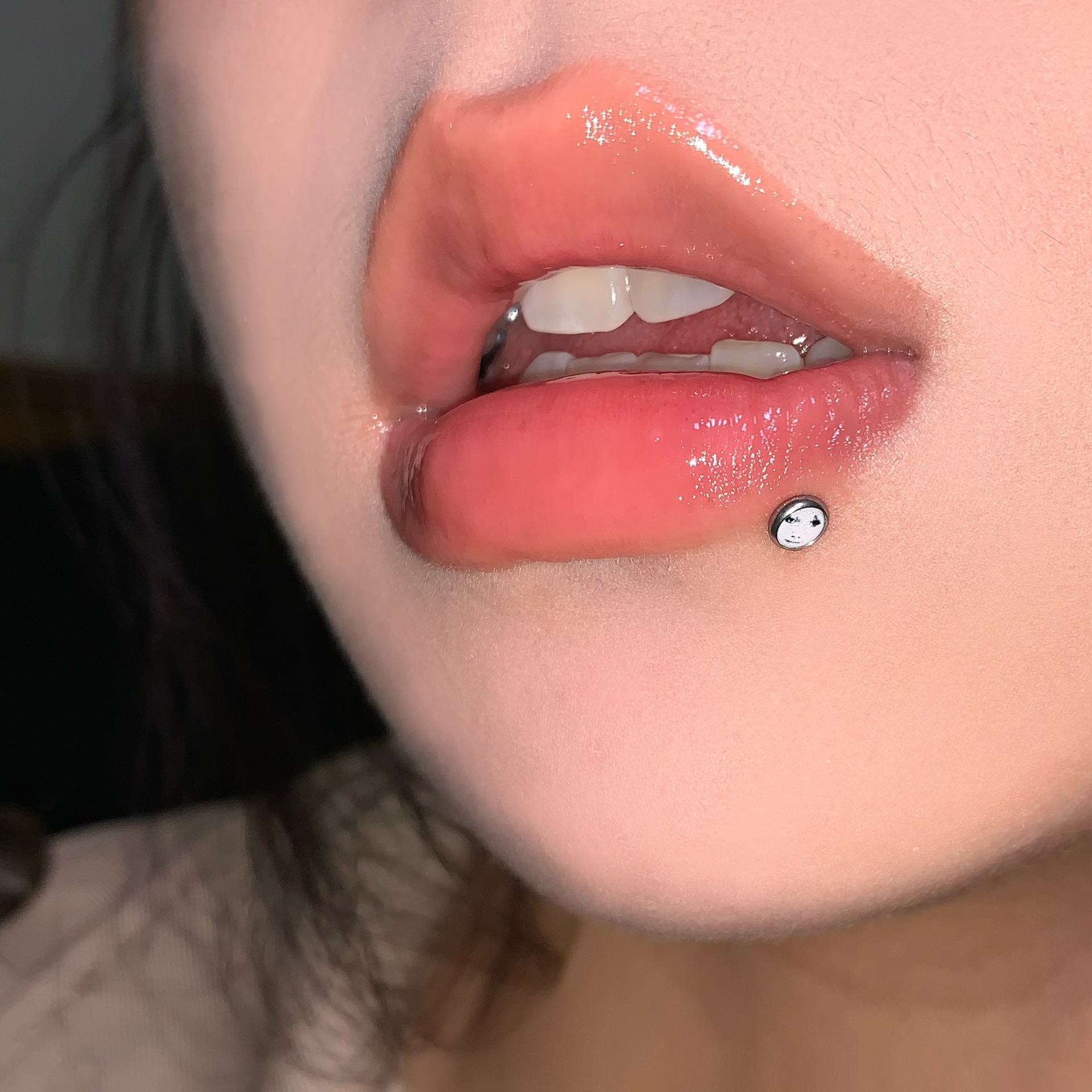 Funny Dragon Figure Lip Labret Stud 16G 10mm Steel Titanium Internally Threaded Cartilage Ear Bone Nail Straight Bar Cute Hot Girl Style Piercing Jewelry Wholesale - Image 2