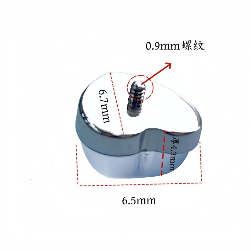 Heart-Shaped Titanium Alloy Moonstone Tongue Lip Piercing Jewelry with High-End Feel - Image 4