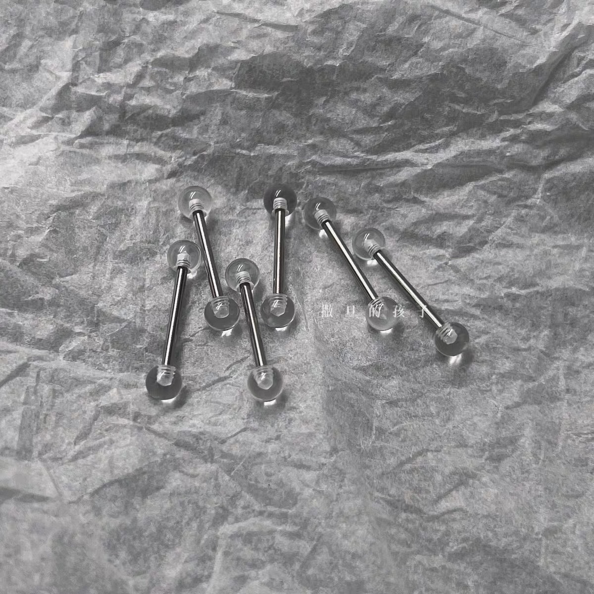 Transparent Acrylic Tongue Barbell 5mm Ball Titanium Steel Tongue Piercing Jewelry Wholesale - Image 5