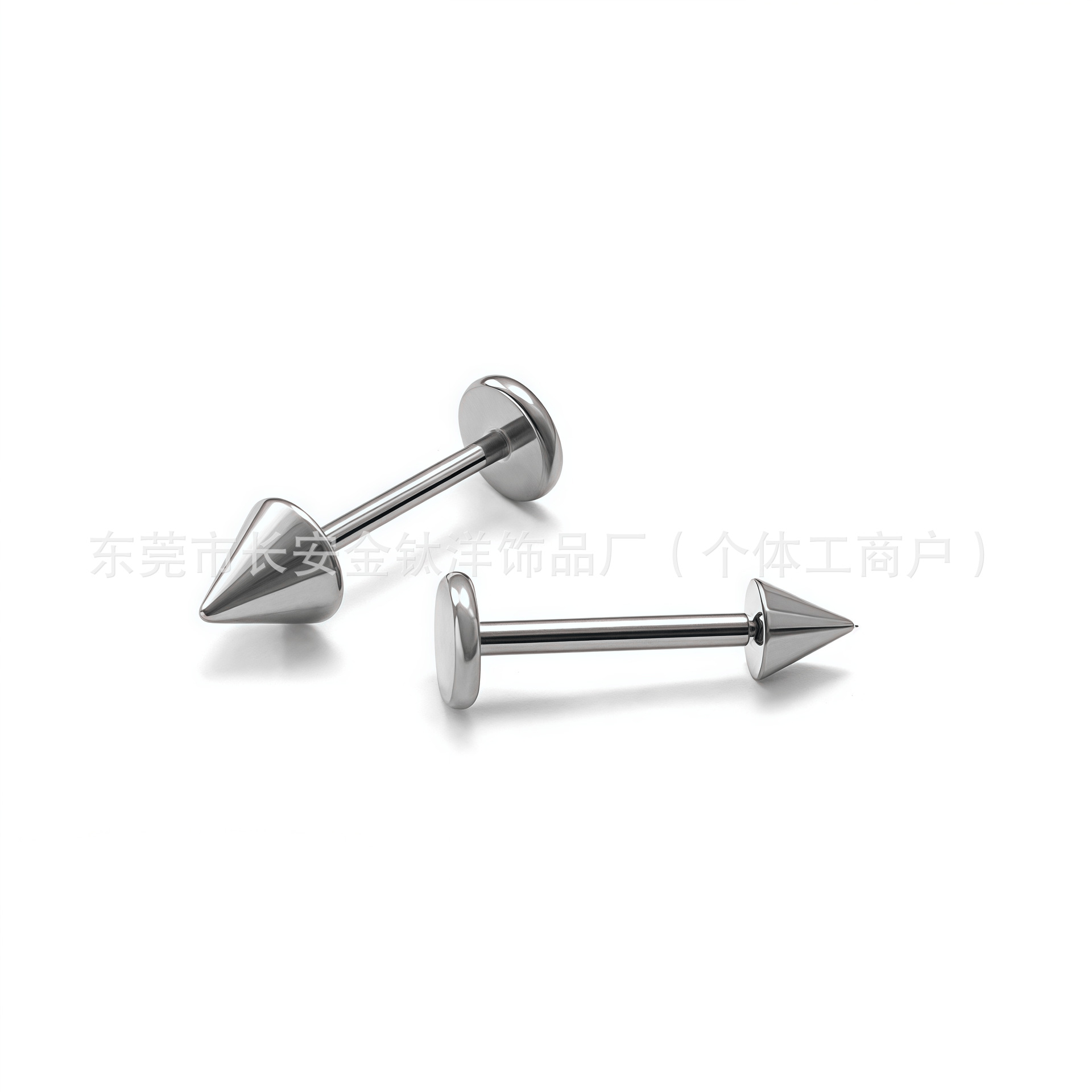 F136 Titanium Plug-In Pointed Cone Earrings Flats Rod Pins Devil Nails Lip Nails Eyebrow Nails G23 Titanium Piercing Jewelry - Image 2