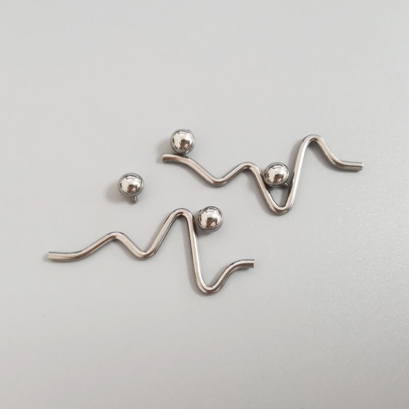 G23 Titanium 14g Ear Bridge Cartilage Nail ASTM F136 Polished Body Piercing Jewelry Gold - Image 4