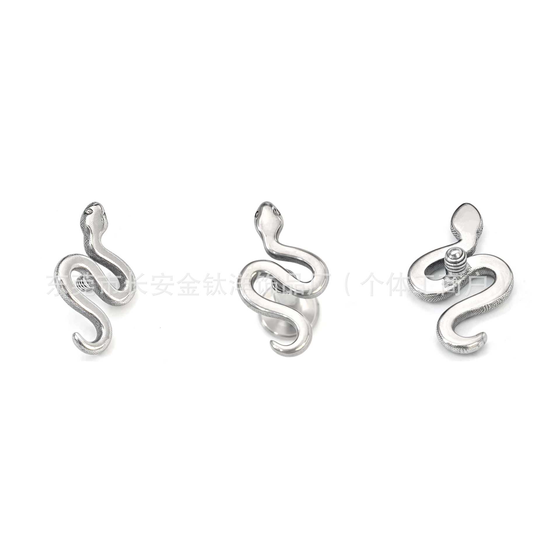 F136 Titanium 1.6mm Snake Tongue Barbell - G23 Titanium Alloy Body Piercing Jewelry for Tongue, Clavicle, Bone - Image 2