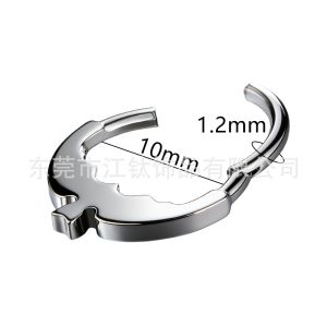 G23 Titanium Nose Stud Butterfly Wing Halloween Body Piercing Nose Ring