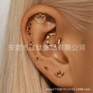 G23 Titanium Alloy Nose Ring Earring - Cartoon Character 1.2x8mm Body Piercing Jewelry