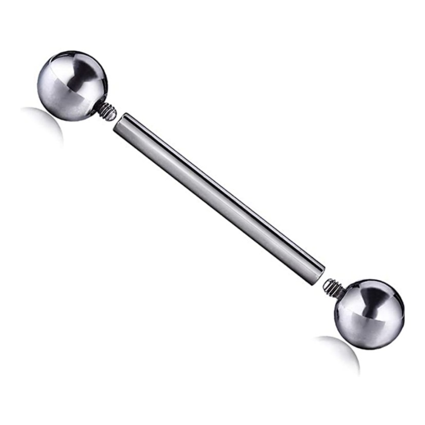 Zesen F136 Titanium Alloy Tongue Nail Lip Nail Ear Stud Straight Rod G23 Body Piercing Jewelry - Image 2