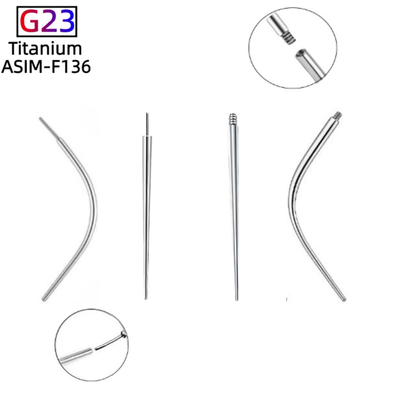 Stainless Steel Guide Needle Curved Pin for Nose Ear Body Piercing Jewelry Auxiliary Tool - Image 2