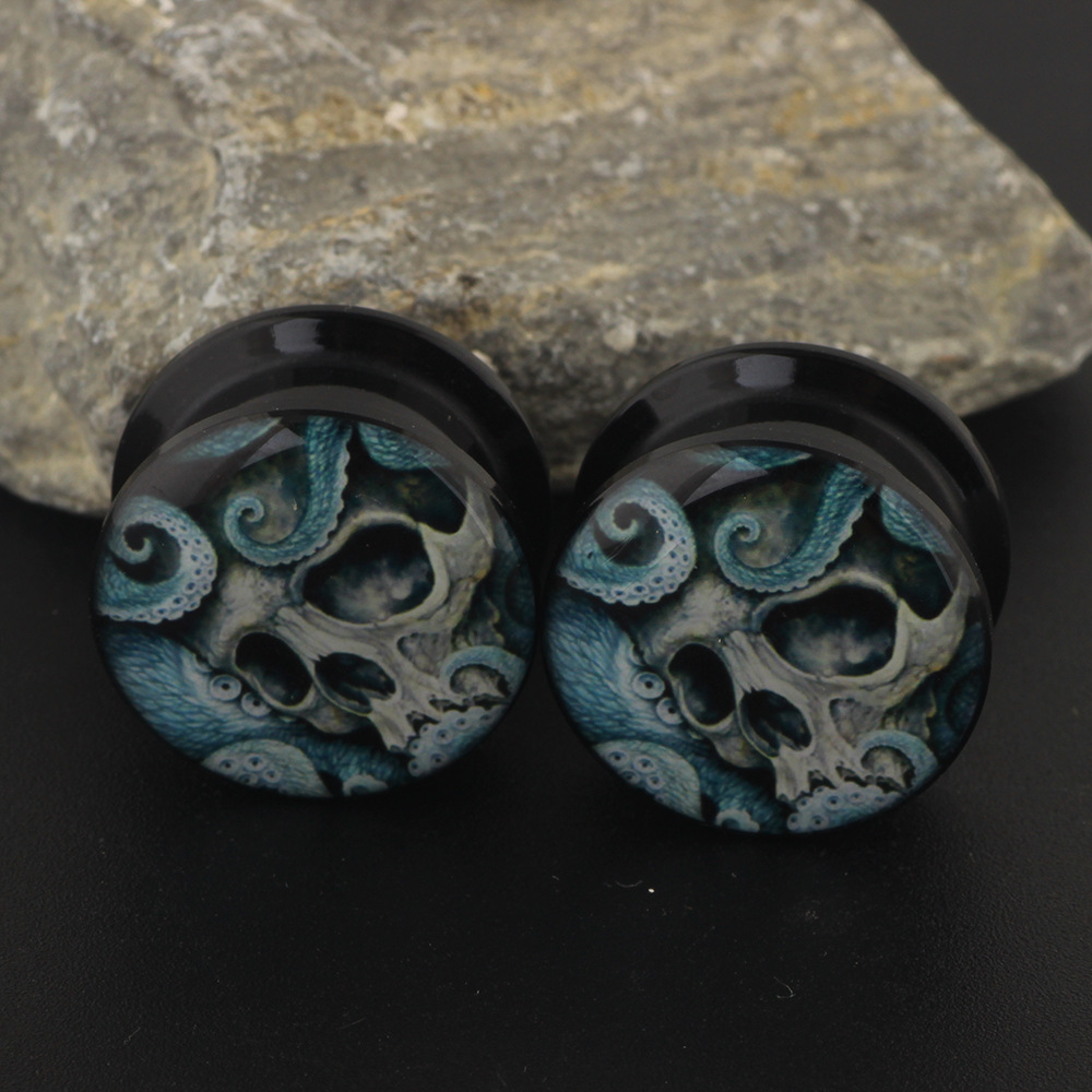 Octopus Geometric Ear Plug Tunnels 6mm-16mm, Stainless Steel Auricle Ear Expansion Piercing Jewelry - Image 3