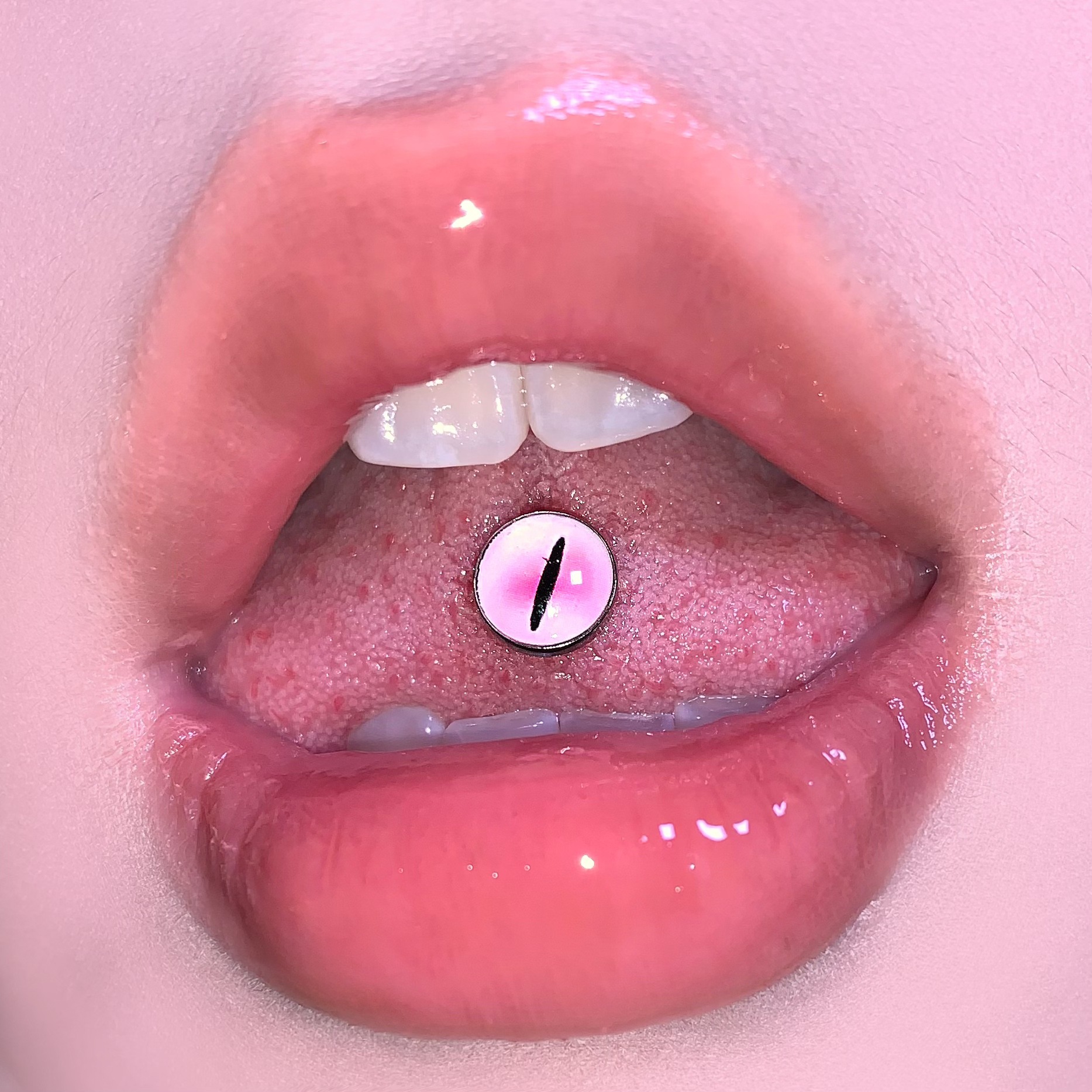Hot selling 5 colors gradient magic pupil eye tongue barbell 316L surgical steel tongue piercing jewelry for women men wholesale - Image 2