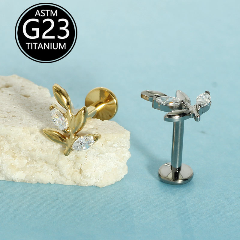 G23 Titanium Alloy Lip Piercing Jewelry Luxury High-End Internally Threaded Screw Rod Labret Stud Cochlear Ear Bone Nail - Image 3