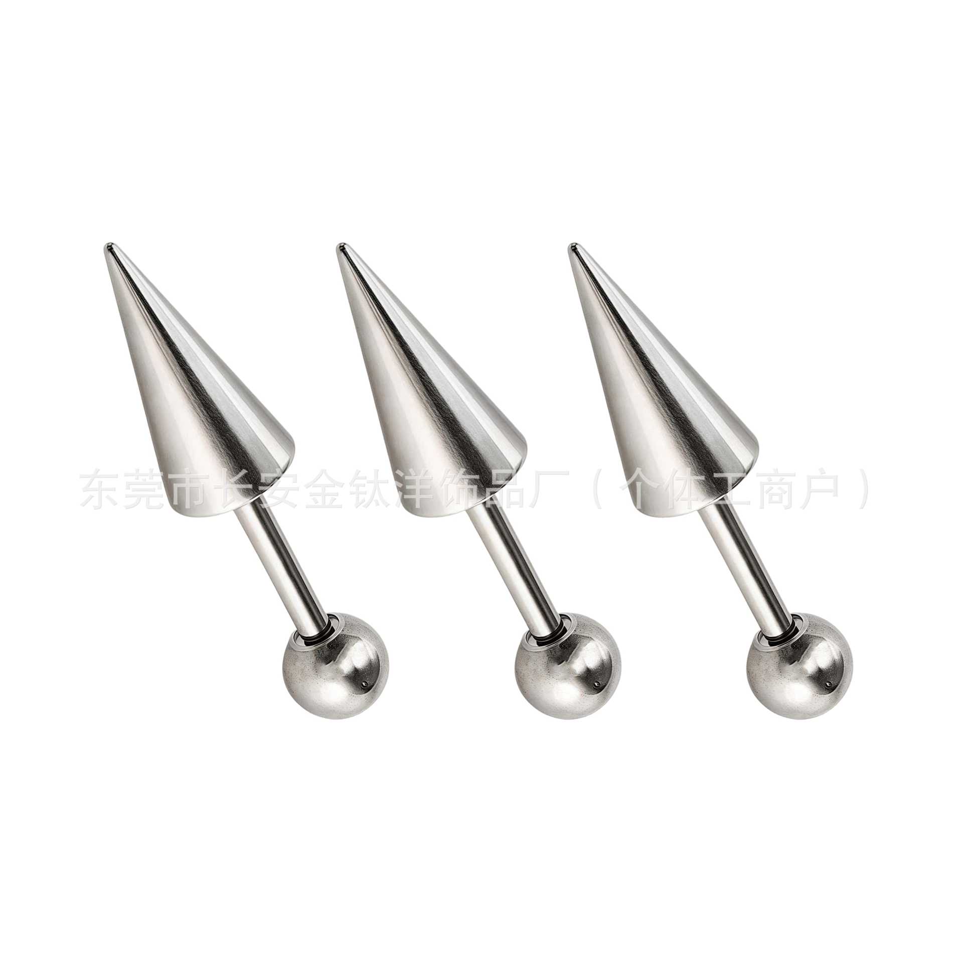 F136 Titanium Internal Thread Pointed Cone Devil Nail Earrings Lip Nail Bone Earrings G23 Titanium Alloy Body Piercing Jewelry - Image 4