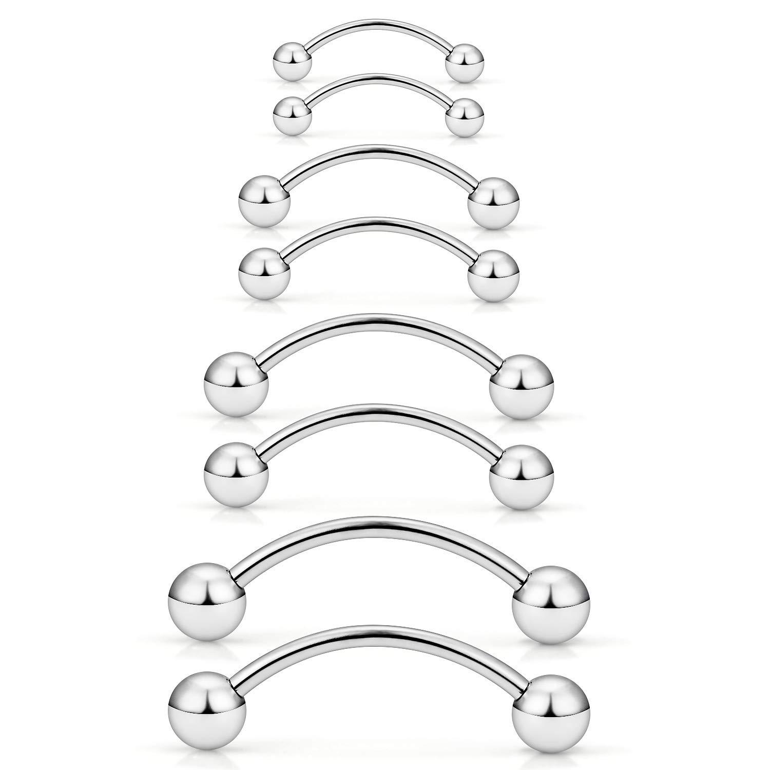 G23 Titanium Internally Threaded Two Inner Beads Navel Ring 14G Belly Button Ring Eyebrow Piercing Jewelry - Image 2