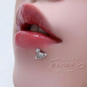 Satan's Child Castle Princess Lip Nail 16G 16mm Titanium Steel Lip Ring Internally Threaded Piercing Jewelry