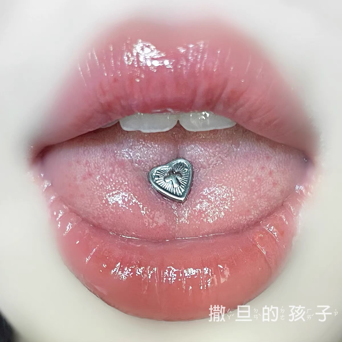 Strong Brown Tongue Nail Titanium Steel External Thread Tongue Barbell Piercing Replacement Tongue Nail - Image 4