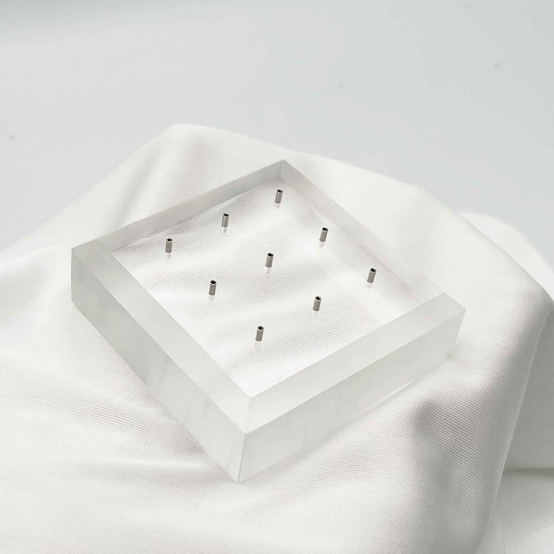 9 Hole Acrylic Display Stand for Body Piercing Jewelry - High Brightness, High Permeability, Polished Multipurpose Organizer - Image 3