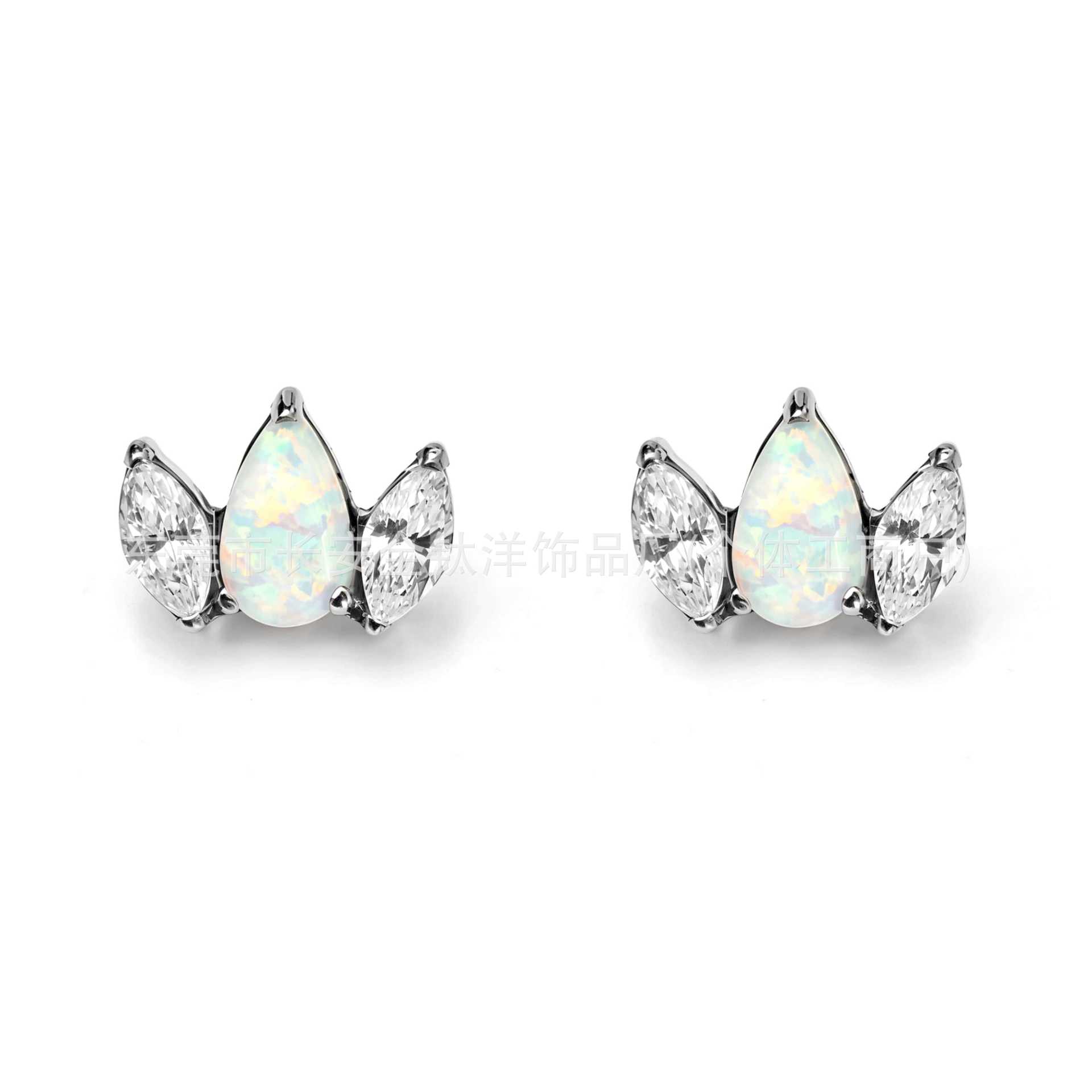 F136 Titanium Water Drop Australian Zircon Lip Piercing Ear Bone Stud G23 Alloy Body Jewelry - Image 2