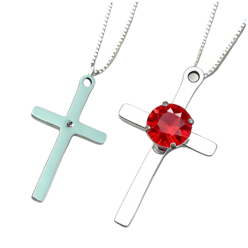 G23 Titanium Alloy Cross Pendant DIY Jewelry Threaded Single Cross Piercing Replacement Head - Image 3