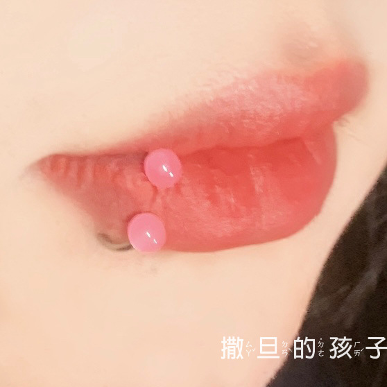 Gentle Visible Purple Acrylic Lip Ring Hoop 12mm 1.2mm Thick Cute Sweet Spiral Exterior Thread Lip Piercing Jewelry - Image 2
