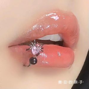 Sweet Cool Spider Titanium Steel Lip Ring Labret Stud Body Piercing Jewelry