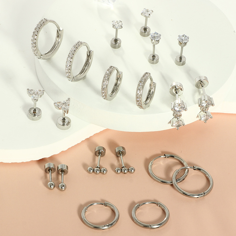 Amazon's Best-Selling 10 Pairs Stainless Steel Earrings Set - European American Niche Fashion Butterfly Earrings for Women Men - Image 2
