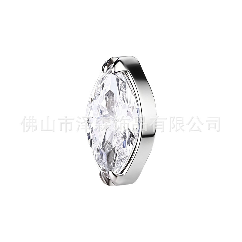 F136 Titanium Alloy Ear Piercing Jewelry Marquise CZ Ear Bone Stud G23 Titanium Zircon Lip Stud Body Jewelry - Image 4