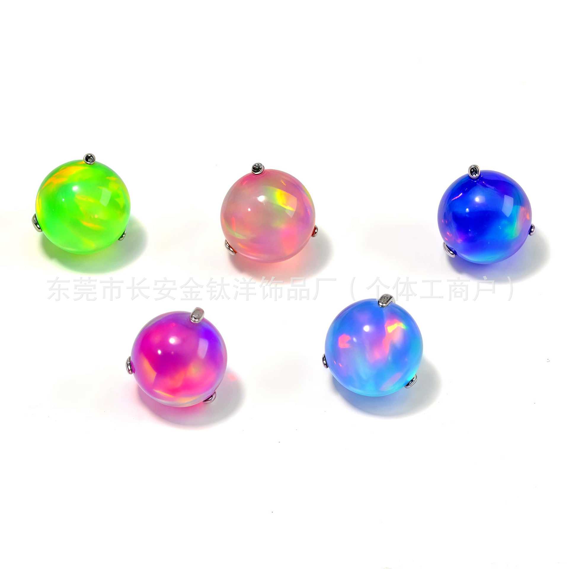 F136 Titanium Aurora Jelly Opal Tongue Nail Earring Lip Labret Stud - G23 Titanium Alloy Body Piercing Jewelry - Image 3