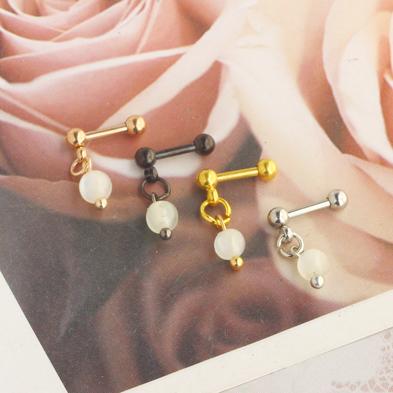 Stainless Steel Star Ear Bone Nail Barbell Earrings Double Head Screw Ball Earrings Popular Piercing Jewelry - Image 3