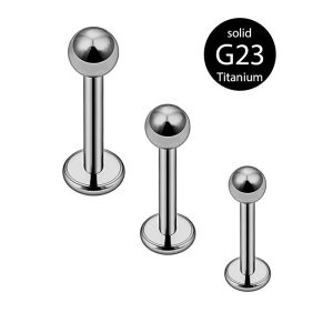 G23 Titanium 6-10mm Lip Nail Rod Ball Tongue Nail Flat Bottom Rod Earring Nail Body Piercing Jewelry