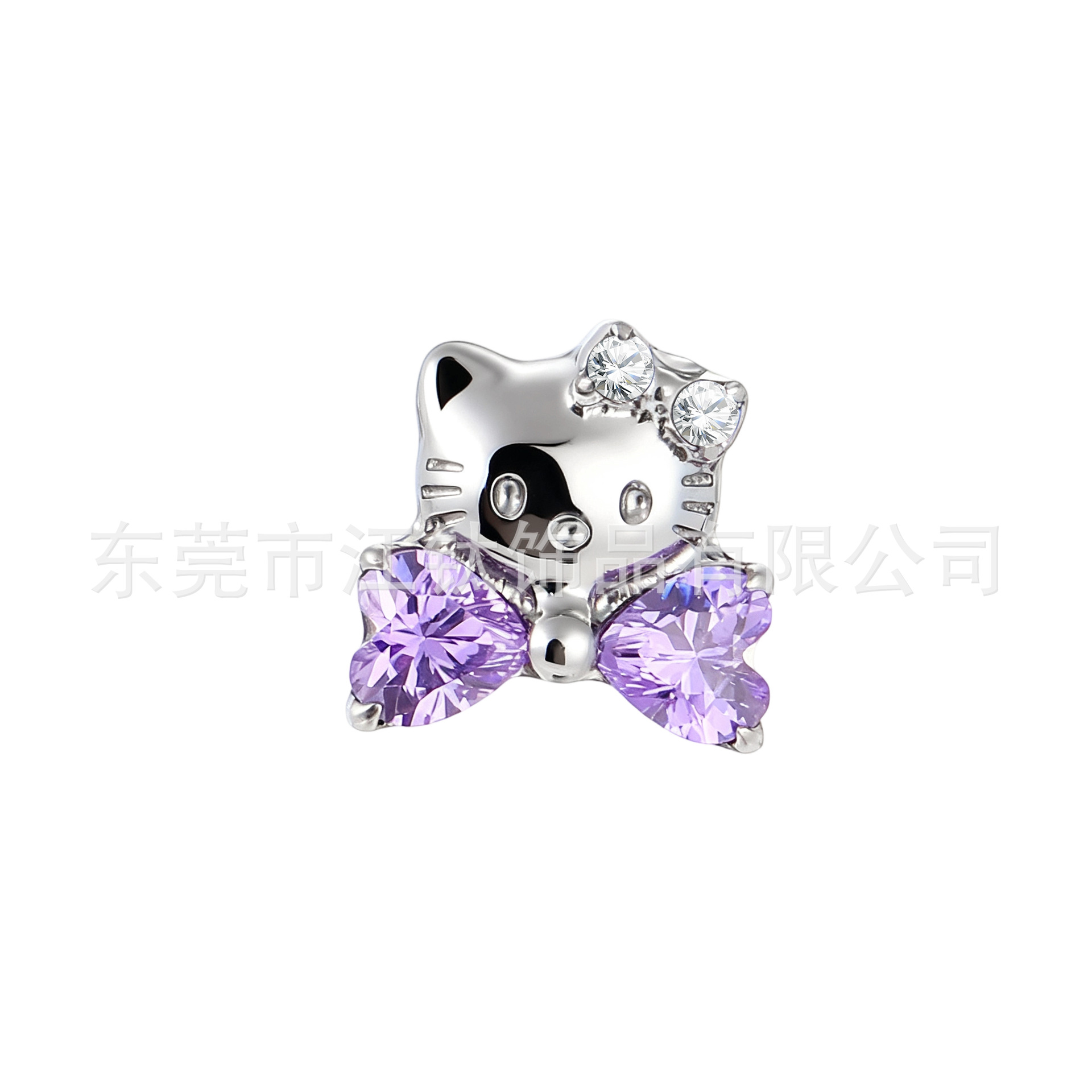 G23 Titanium Kitty Bow Cartilage Earring - ASTM F136 Alloy CZ Ear Piercing Jewelry - Image 5