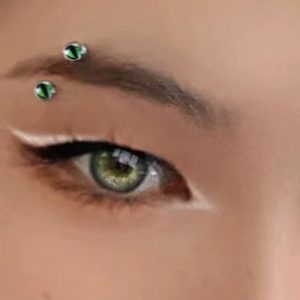 Blue Eyebrow Barbell 16mm Length 1.2mm Gauge 316L Surgical Steel Curved Bar for Eyebrow Nose Finger Ear Umbilical Piercing Jewelry