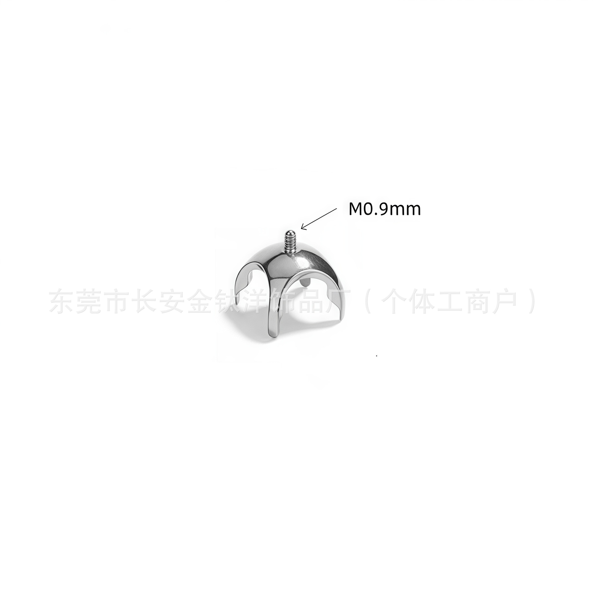 F136 Titanium 8mm Round Bottom Four-Prong Empty Setting DIY Claw Setting Eight-Sided Rose-Cut Zircon G23 Titanium Alloy Jewelry - Image 2