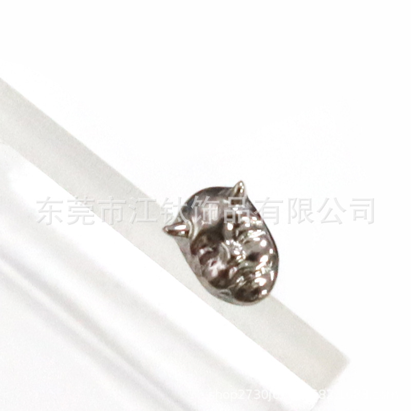 F136 Titanium Devil Baby Face Mask Skull Head Ear Stud G23 Titanium Alloy Body Piercing Jewelry Ear Bone Nail - Image 3