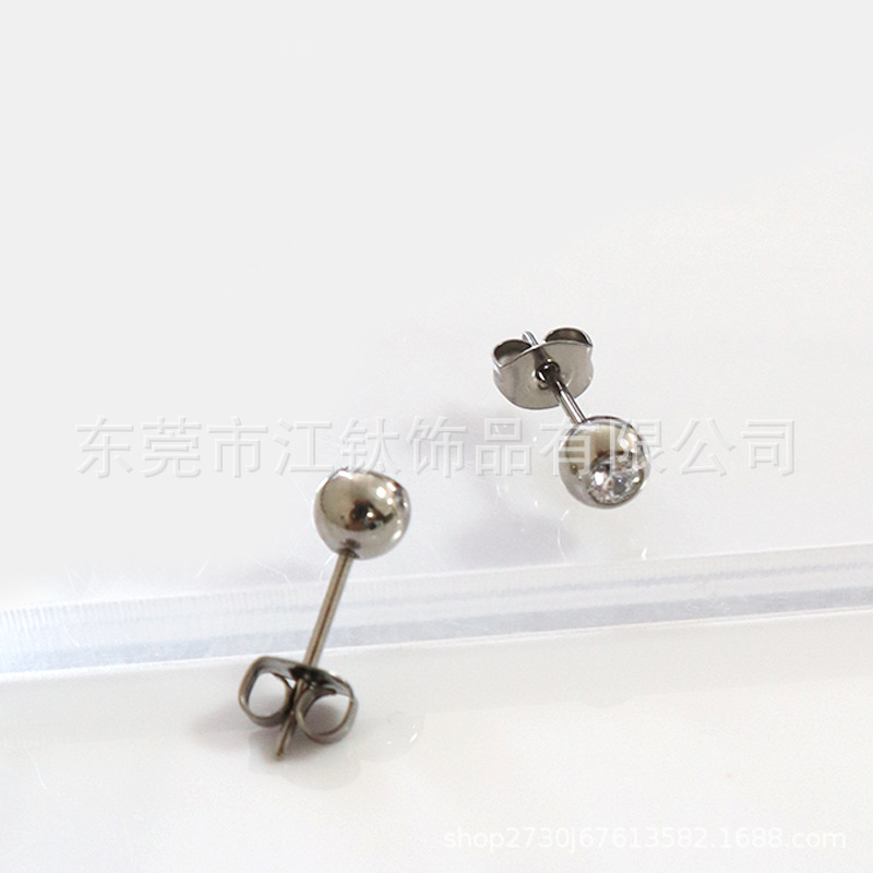 ASTM F136 Titanium Earring Butterfly Buckle 5A Zircon Cartilage Stud Body Piercing Ear Nails - Image 4