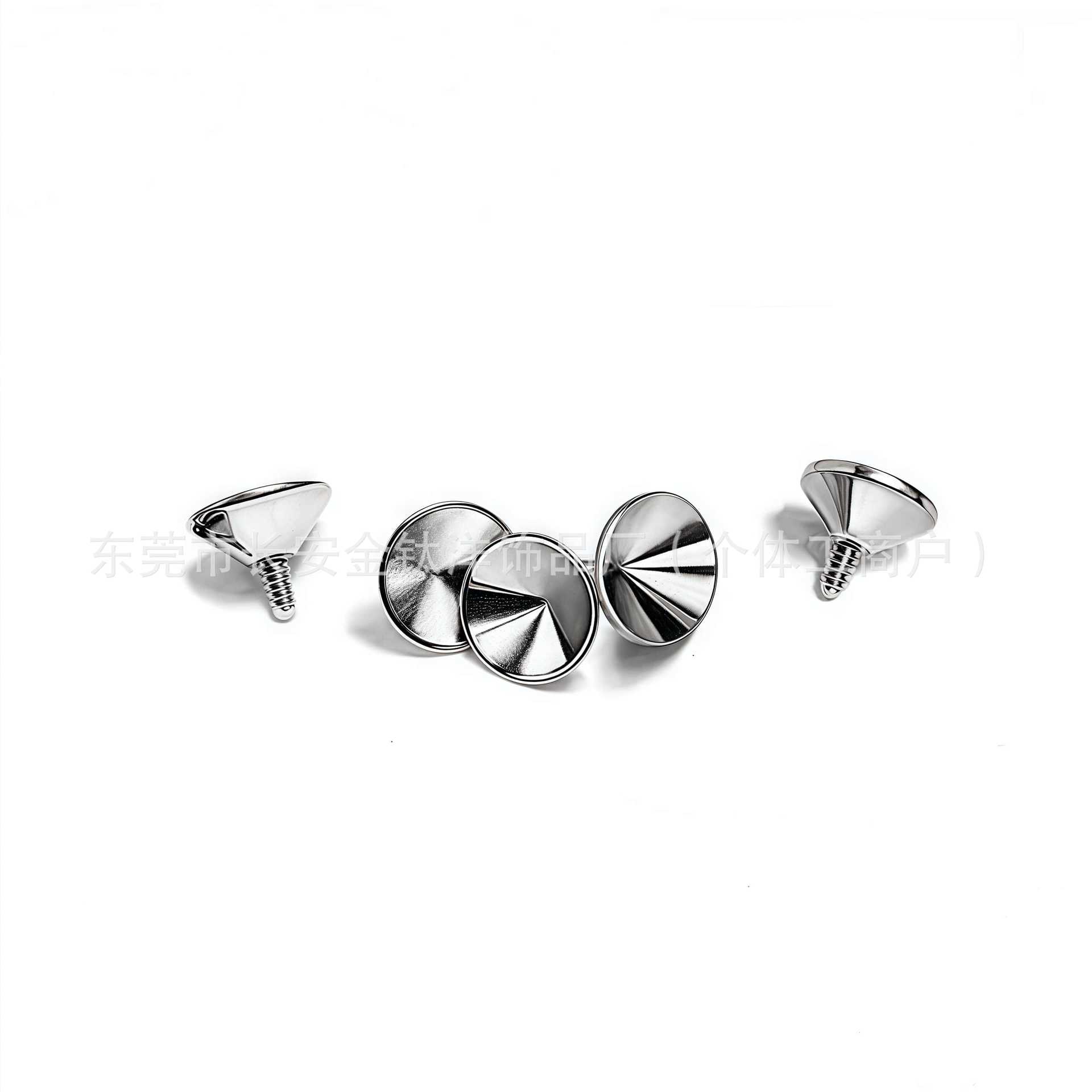 G23 Titanium Hollow Base Bowl Holder Funnel-Shaped Pin Internal Thread Lip Piercing Jewelry - Image 5