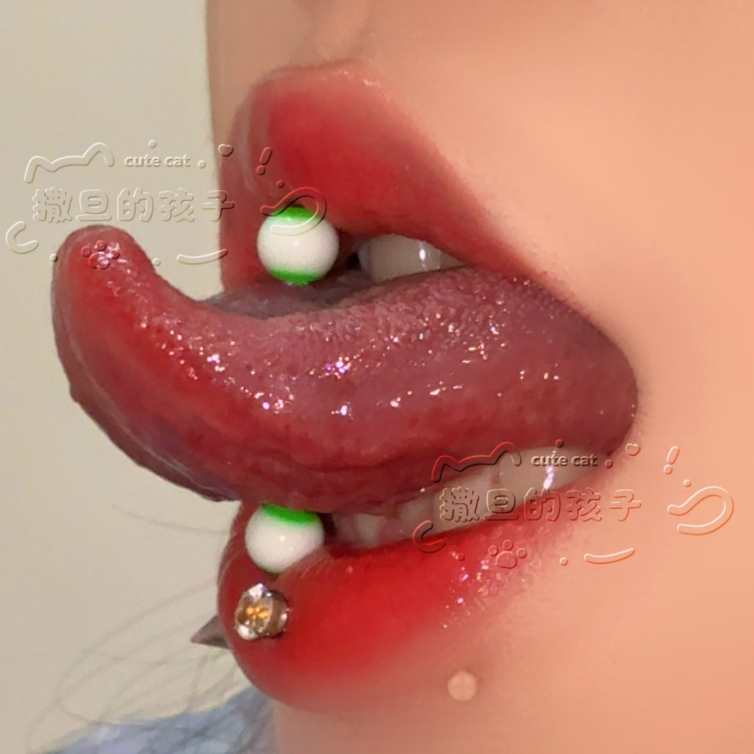 Satan's Child Eye of Horus Tongue Barbell 316L Surgical Steel Blue Tongue Ring Piercing Jewelry - Image 3