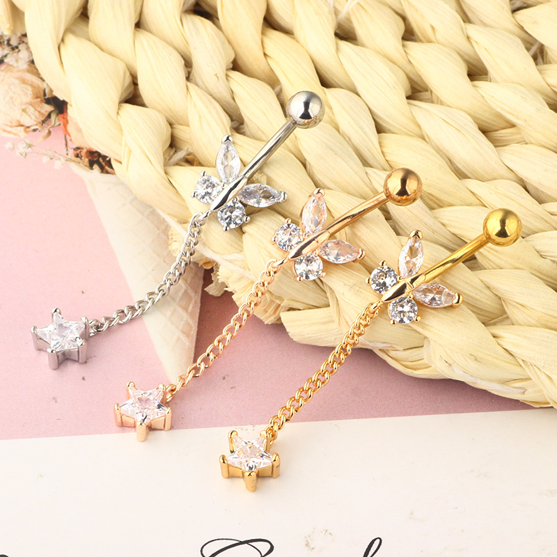 Rose Gold Animal Shape Belly Button Ring 316L Surgical Steel Fashion Piercing Jewelry - Image 5