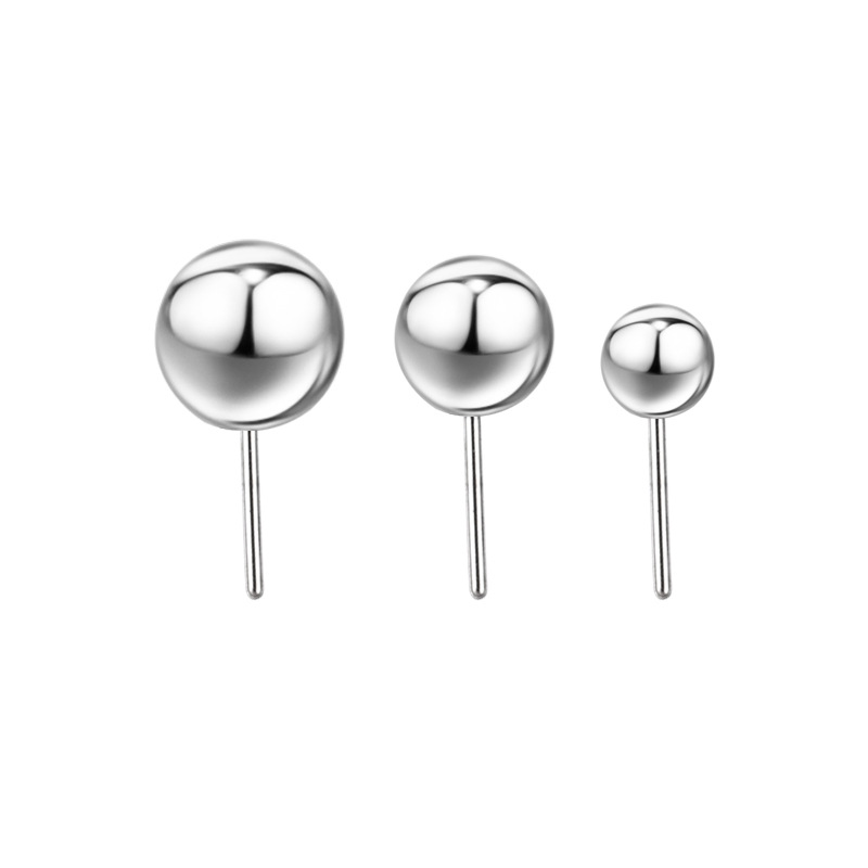 F136 Titanium Plug-In Round Ball Earring Lip Nail Nose Nail Ear Bone Nail Pin DIY Titanium Alloy Piercing Accessories - Image 5