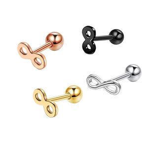 Lucky 8-Word Ear Bone Nail Piercing Ear Studs Multi-Diamond Stud Earrings Rose Gold Amazon Hot Sale Jewelry