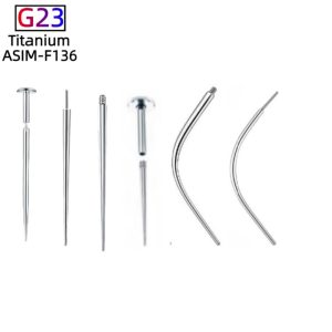 Stainless Steel Guide Needle Curved Pin for Nose Ear Body Piercing Jewelry Auxiliary Tool