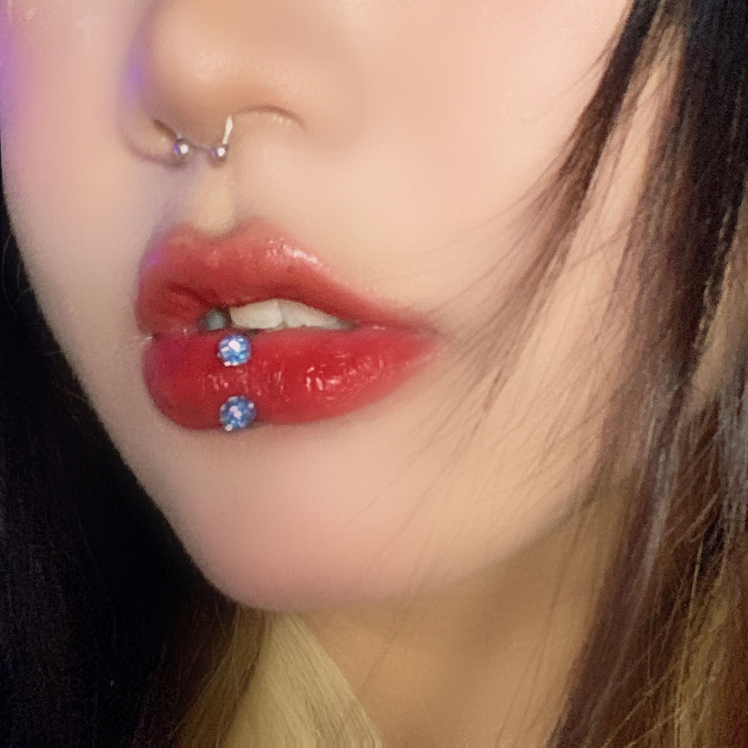 Lip Ring Horseshoe Clicker 316L Surgical Steel 1.2mm 12mm Inner Diameter 4mm Ball External Thread Body Piercing Jewelry - Image 4