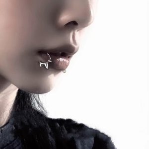 Punk Steel Lip Ring Labret Stud Lip Nose Nail Septum Ear Earring Titanium Steel Non-Fading Piercing Jewelry Wholesale