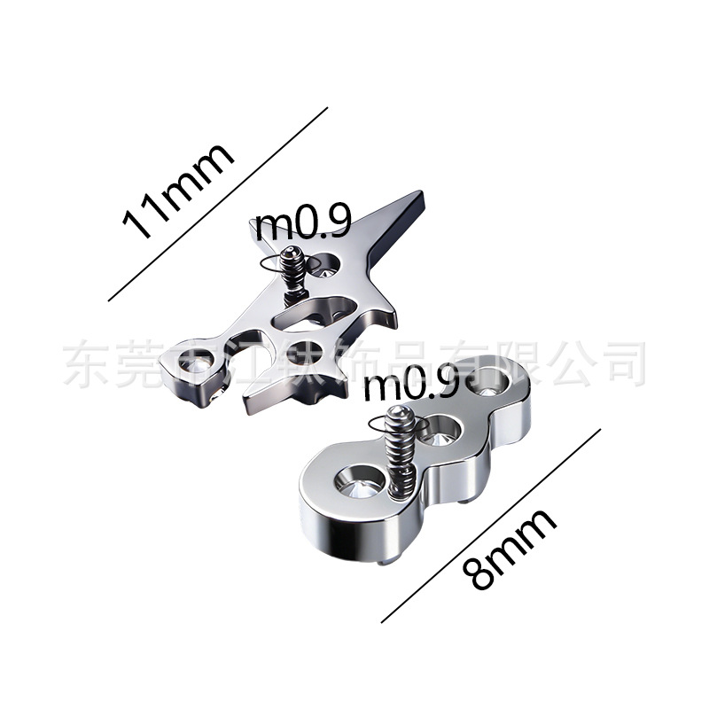 G23 Titanium Alloy Four-Pointed Star Zircon Ear Bone Stud Body Piercing Jewelry - Image 2