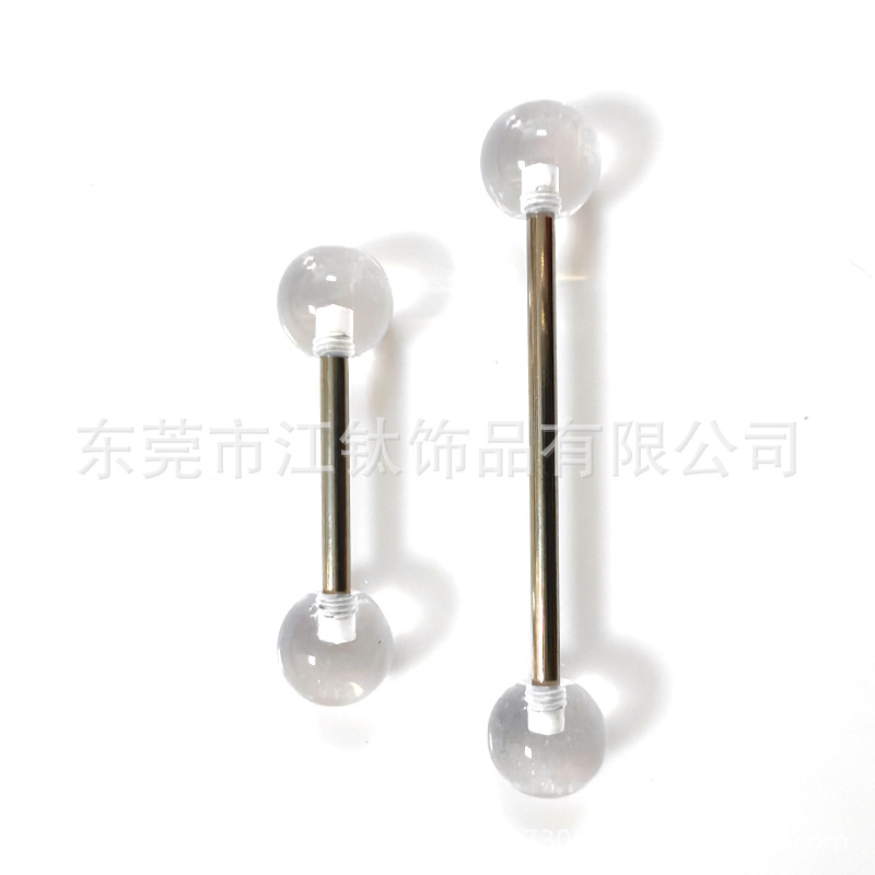 G23 Titanium Nose Ring with Acrylic Ball - ASTM F136 Titanium Alloy Body Piercing Jewelry for Ear, Lip, Nail - Image 5